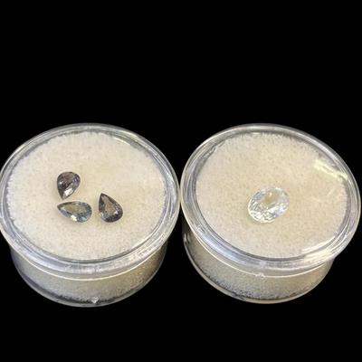 4 Loose Faceted Semi Precious Stones * Pear Color Change Sapphires 5.3mm * Oval Zircon 2.1ct