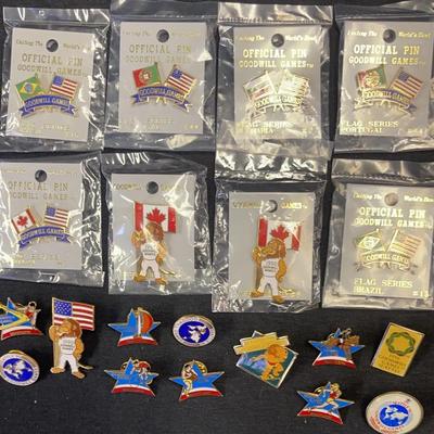 Lot Of 20 Trading Pins From 1990 Goodwill Games