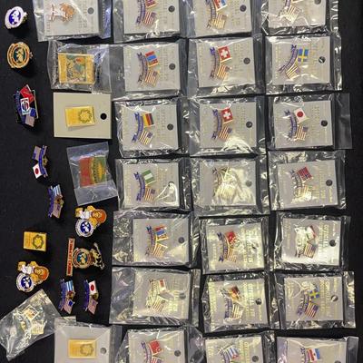Lot Of 38 Official Trading Pins From 1990 Goodwill Games