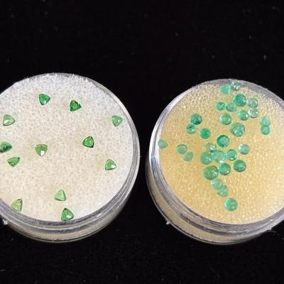 Loose Faceted Gemstones * 2-3mm Emeralds * 2mm Tasvorites 