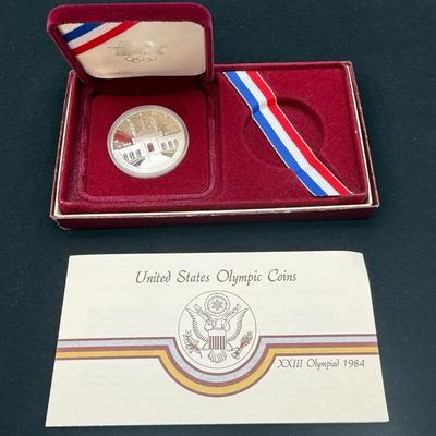 United States Olympic Coins 1984 Liberty Silver Dollar 