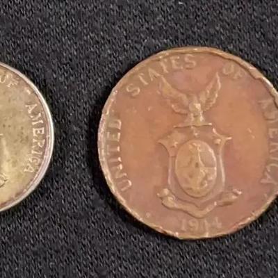 4 United States 1944 Coins Centavos Philippines * Silver 50 cent * War Time History