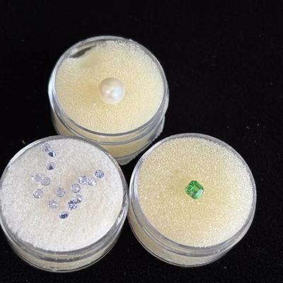 Amazing Loose Faceted Gemstones * 5mm Pearl * Rare 4mm Princess Tasvorite * Tanzanites