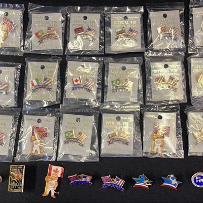Lot Of 26 Goodwill Games, Trading Pins From 1990