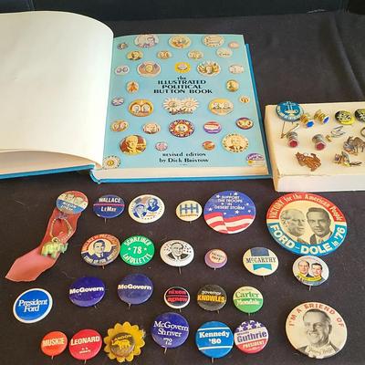 Political Buttons + (DR)
