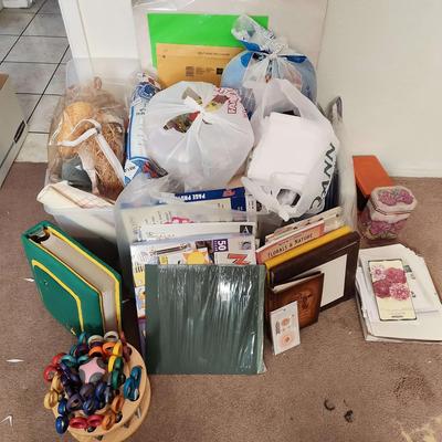 Scrapbooking & Craft Jackpot - Papers, Specialty Crafting Scissors, Fabrics, How-To Books, Polyfil