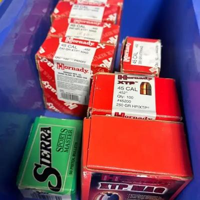 Hornady XTP 45 CAL .452 Ammunition - Sierrra SportsMaster 50 Pistol Bullets, 240 GR XTP Mag, 300 GR