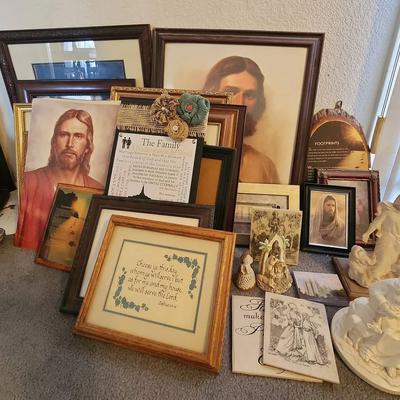 Religious Decor - Framed Prints, Figurines, Footprints Poem, Jesus & More