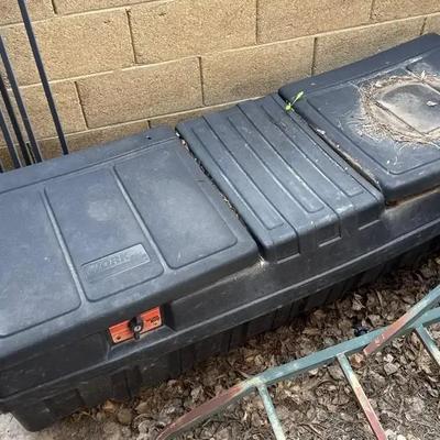 Back of Truck - Work Box Black Truck Storage - Shuts But No Lock