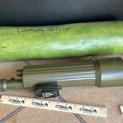 Vintage Spy Looking Glass - Steiner Germany 24x80 10m to Infinity - Army Green, Great Condition