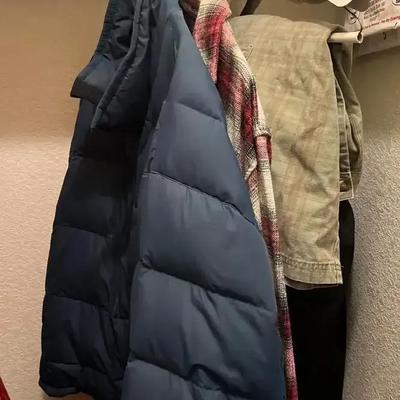 Outdoor Wear - Cabela's Puffer Jacket, Moose Creek Red Flannel - 2XL, Cabela's Cargo Shorts 42