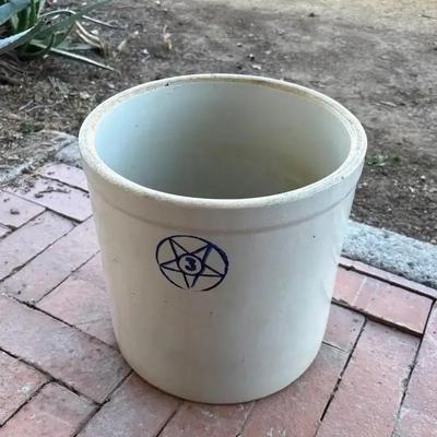Antique Blue Star Stoneware Co. 3 Gallon Crock - Great Condition!