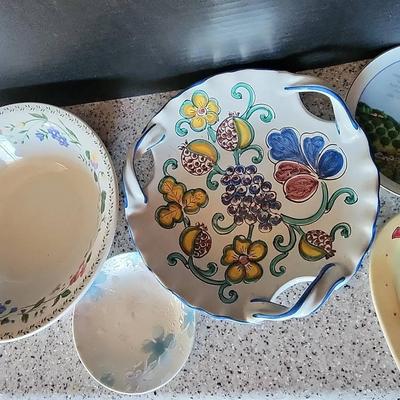 6 Pretty Vintage Decorative Plates & Bowls - Kitchen - Hearts, Irish Blessing