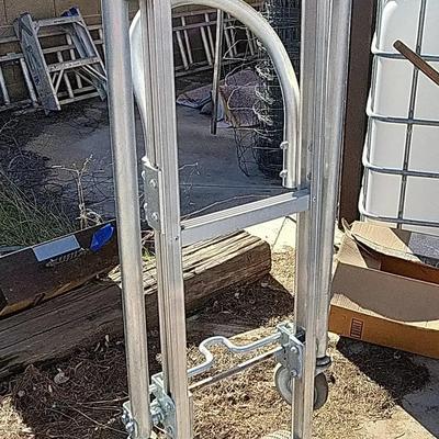 B& P Manufacturing Heavy Duty Tall Dolly / Hand Truck - Silver, Nice Condition