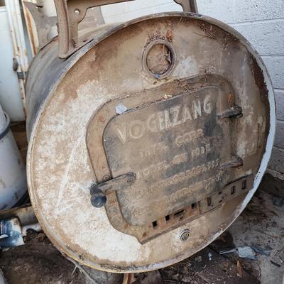 WOW! VTG Vogelzang Barrel Oven Cooker Heater w/ One Blue Steel Barrel Attachment