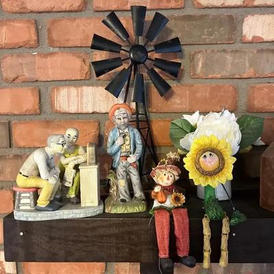 CUTE! Home Decor  - Little Houses, Glass Figurines, Statues, Windmill & More