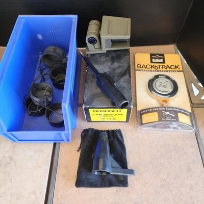 Misc Bushnell Gun Items - Car Window Mount, Personal GPS Back Track, Site, Covers