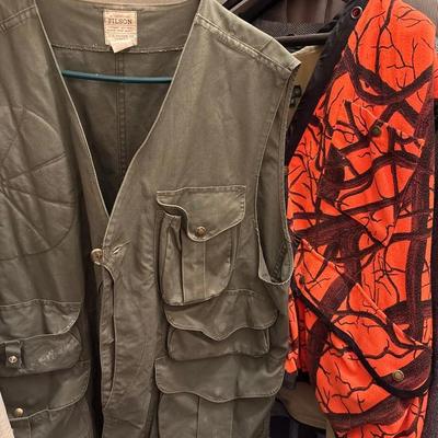 Outdoor Gear - Filson XXL Green Hunting / Fishing Vest + Cabela’s Orange Camo 3XL Vest