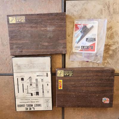 Vintage Gun Target Model Loaders (2) & Lee 22 Caliber Decapper & Base