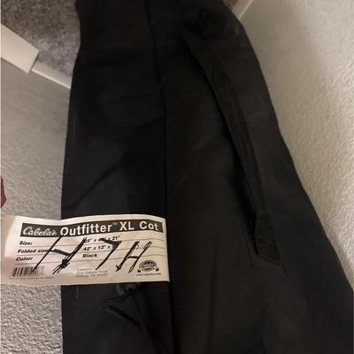 Cabela’s XL Cot - Black, In Original Carrying Tote 