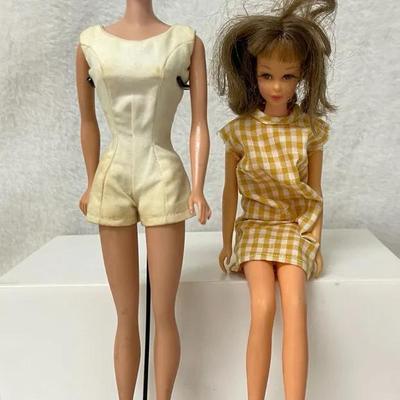 1960s "Barbie" and Skipper Dolls