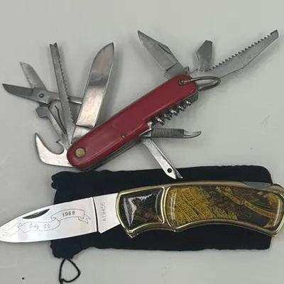 Rare Apollo 11 30th Anniversary Commemorative Knife and Interpur Multitool