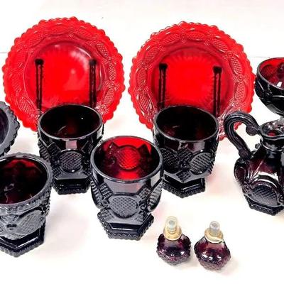 "Avon" 1876 Ruby Red Cape Cod Collection 