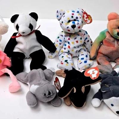 "Ty" Beanie and Teenie Babies Pinky, Ty 2K, and Many Othere