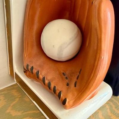 Sale Photo Thumbnail #53: Vintage Lefton Ceramic Baseball Glove Bookend 