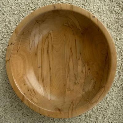 Sale Photo Thumbnail #6: Hand-Turned Maple Wood Bowl by Rudeen (11/99) 