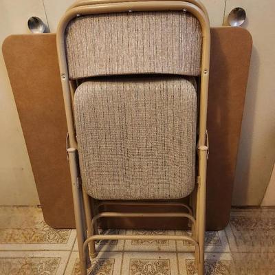 Folding Table With Three Chairs