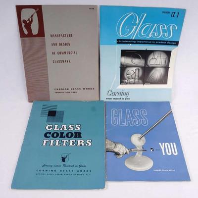 Set Of 4 Vintage Corning Glass Works Informational And Instructional Booklets