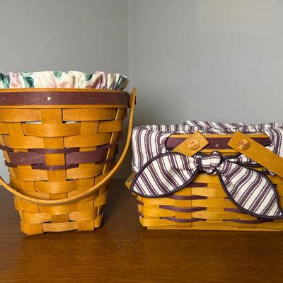Longaberger Small Burgandy Band Lot