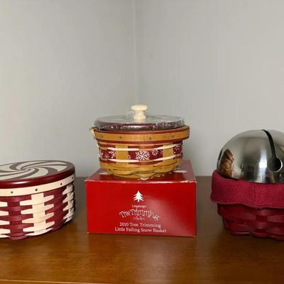 Small Longaberger Basket Christmas Lot