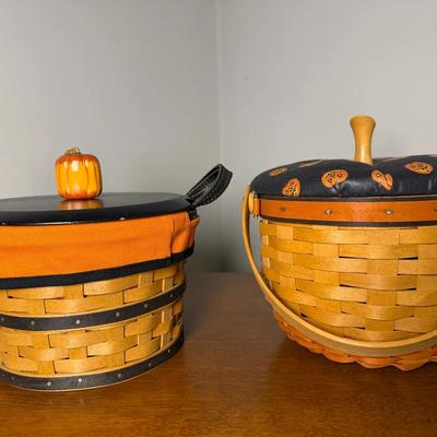 Longaberger Halloween Basket Lot
