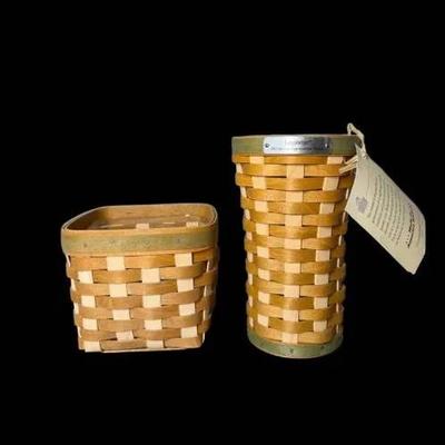 Longaberger Small Green Band Baskets