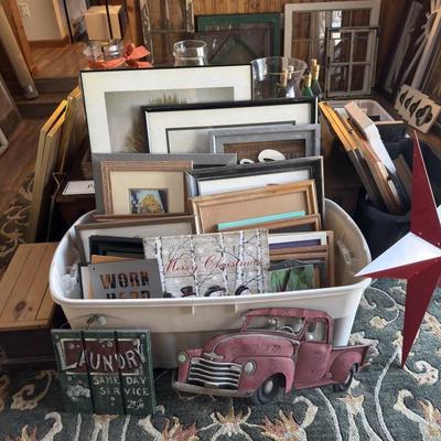 Lots of framed art