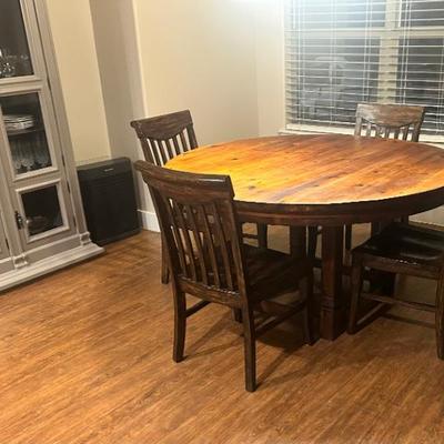 Circular table with chairs