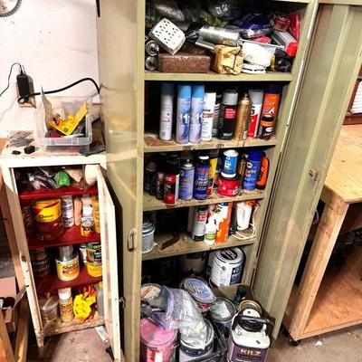 (2) Metal Cabinets - With Contents 