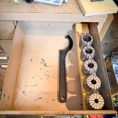 Machine Shop Tool Drawer Labeled "ER40"