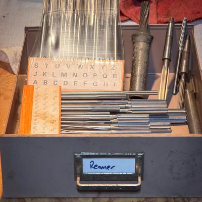 Machine Shop Tool Drawer Labeled "Reamer"