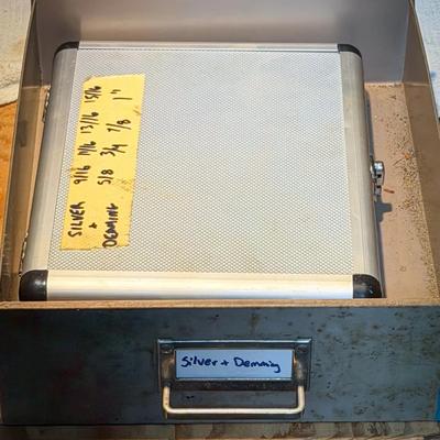 Machine Shop Tool Drawer Labeled "Silver + Demming"