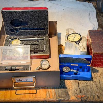 Machine Shop Tool Drawer Labeled "INDICATORS"