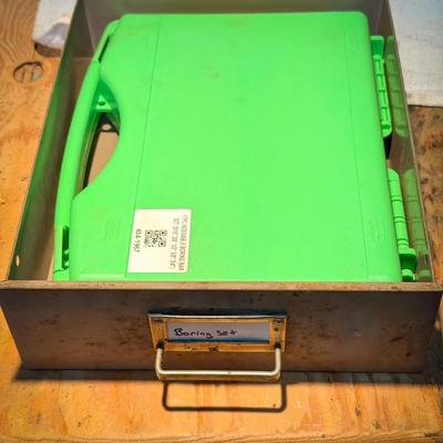 Machine Shop Tool Drawer Labeled "Boring Set"