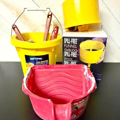 Paint Pail, Paint Tray & Spill-Free Funnel