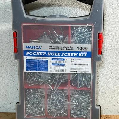 Massca Pocket-Hole Screw Kit, 1000-unit set