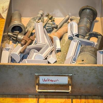 Machine Shop Tool Drawer Labeled "Unknown"