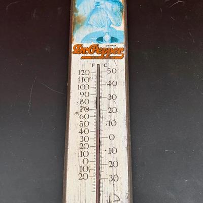 Antique Dr Pepper Thermometer with “King of Beverages” Slogan