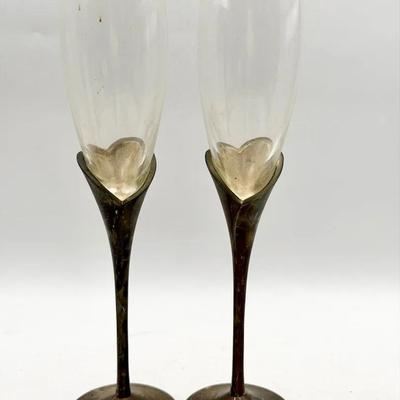 (2) Lenox Forevermore Champagne Flutes 