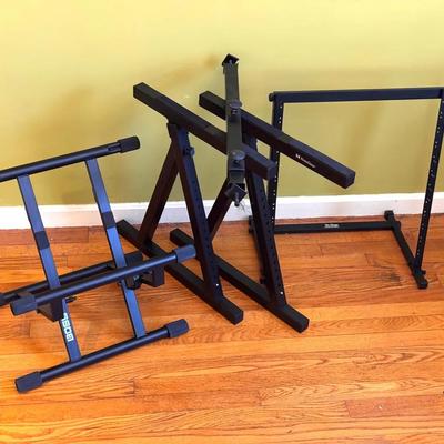 (3) Meta Adjustable Music Racks 